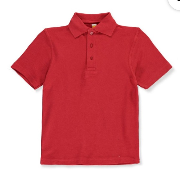 Red Polo Shirt Uniform Approved School Unisex Size 14 (Big Girls) (Big Boy) - Picture 2 of 14